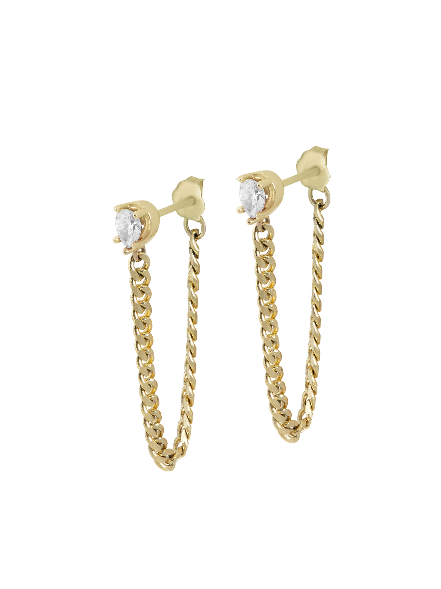 Chuva earrings - yellow gold